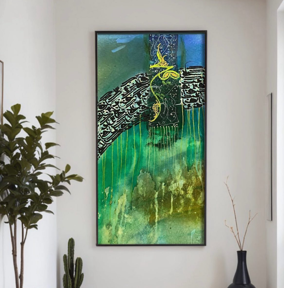 این اثر روی بوم سایز 50 در70 اجرا شده