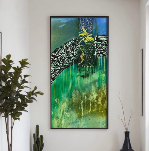 این اثر روی بوم سایز 50 در70 اجرا شده